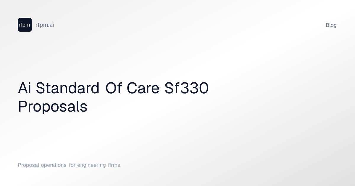 When AI Writes Your SF330, Whose Standard of Care Is It? | RFPM